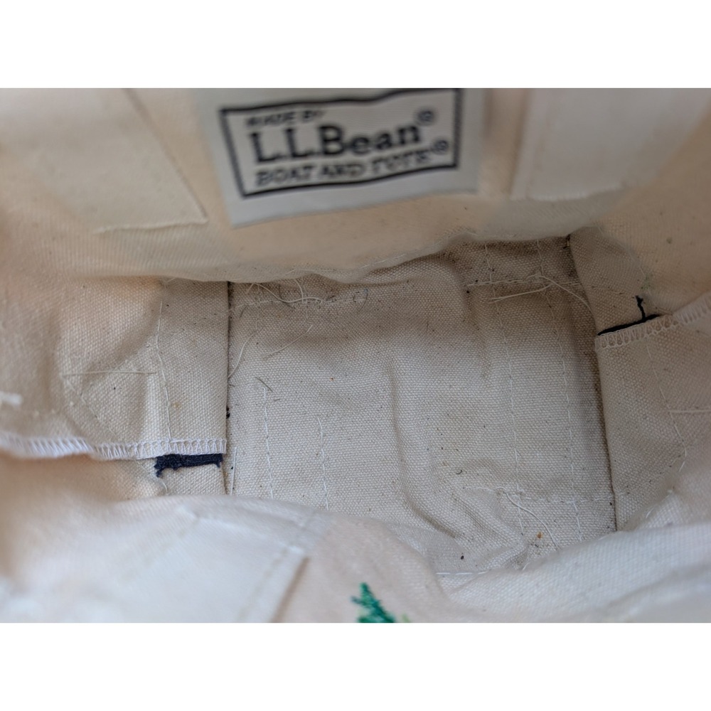 Vintage LL Bean Boat & Tote MINI Canvas Bag Blueberry Embroidered Micro - Picture 5 of 11